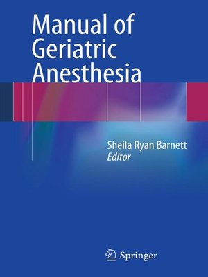 cover image of Manual of Geriatric Anesthesia